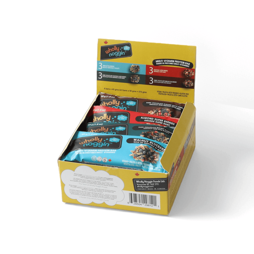 Walnut Blueberry+Dark Chocolate +Almond Berries+Almond: Variety Box Bar